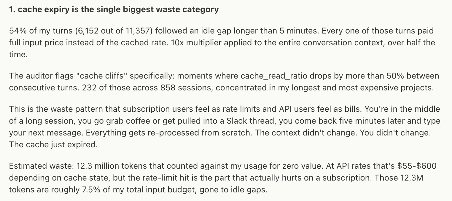 Cache expiry analysis &mdash; cache expiry is the single biggest waste category