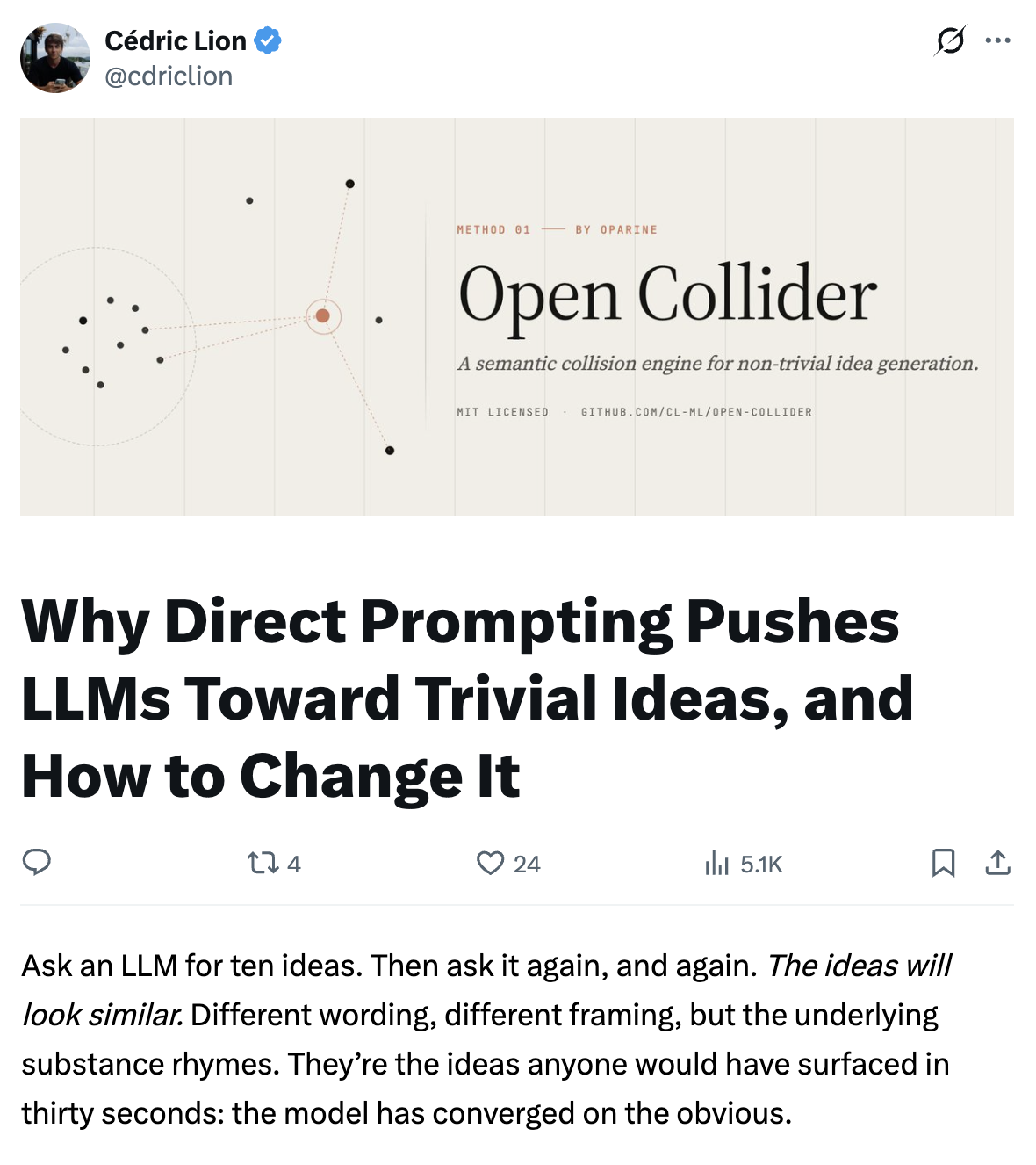 Open Collider